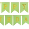Gilded "Happy Birthday" fishtail flag, pull-out letter party flag, special flag for gatherings and festivals Specification image
